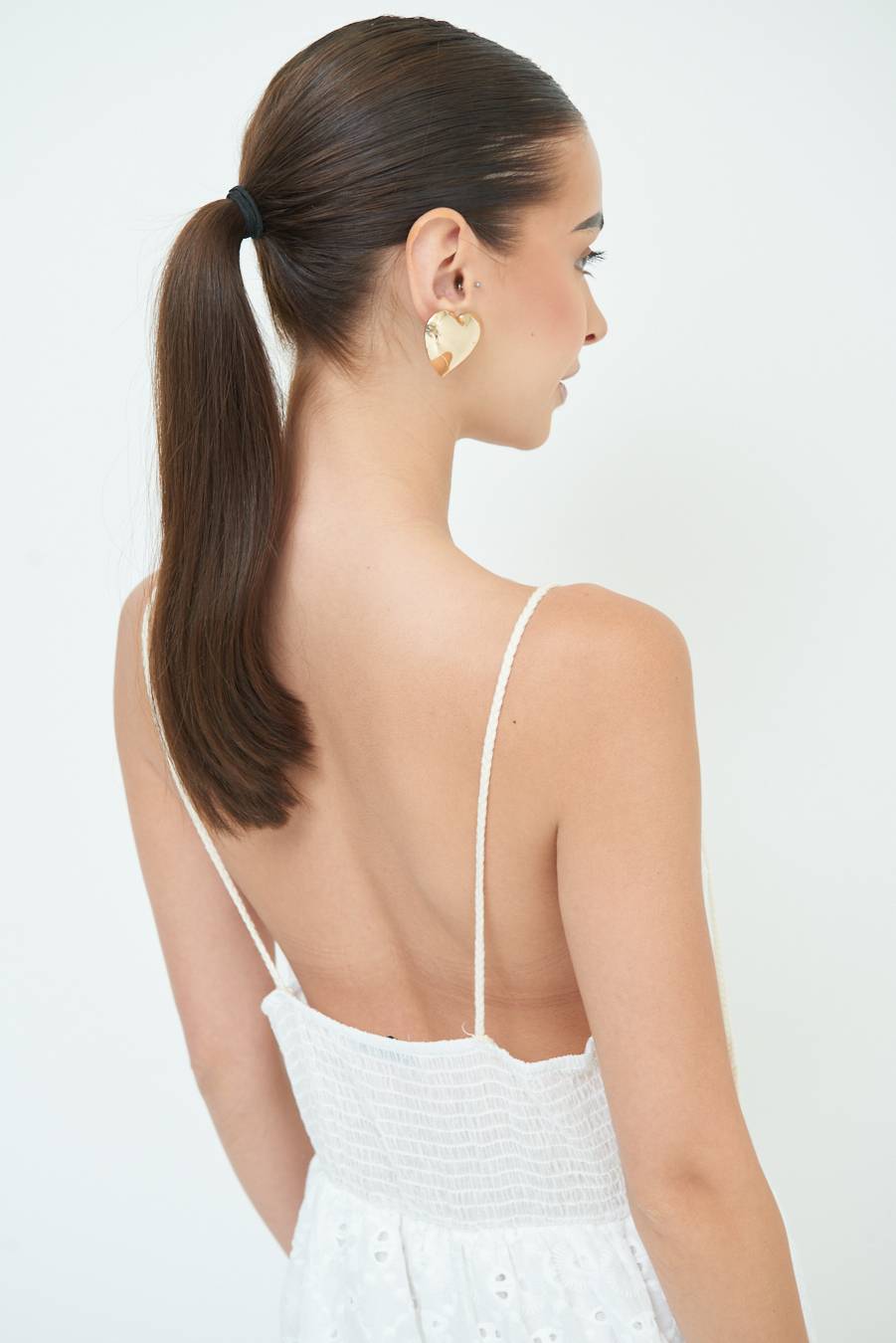 ﻿Kikisix ABITO LUNGO CON S.GALLO E NAPPE BIANCO Acquista Ora