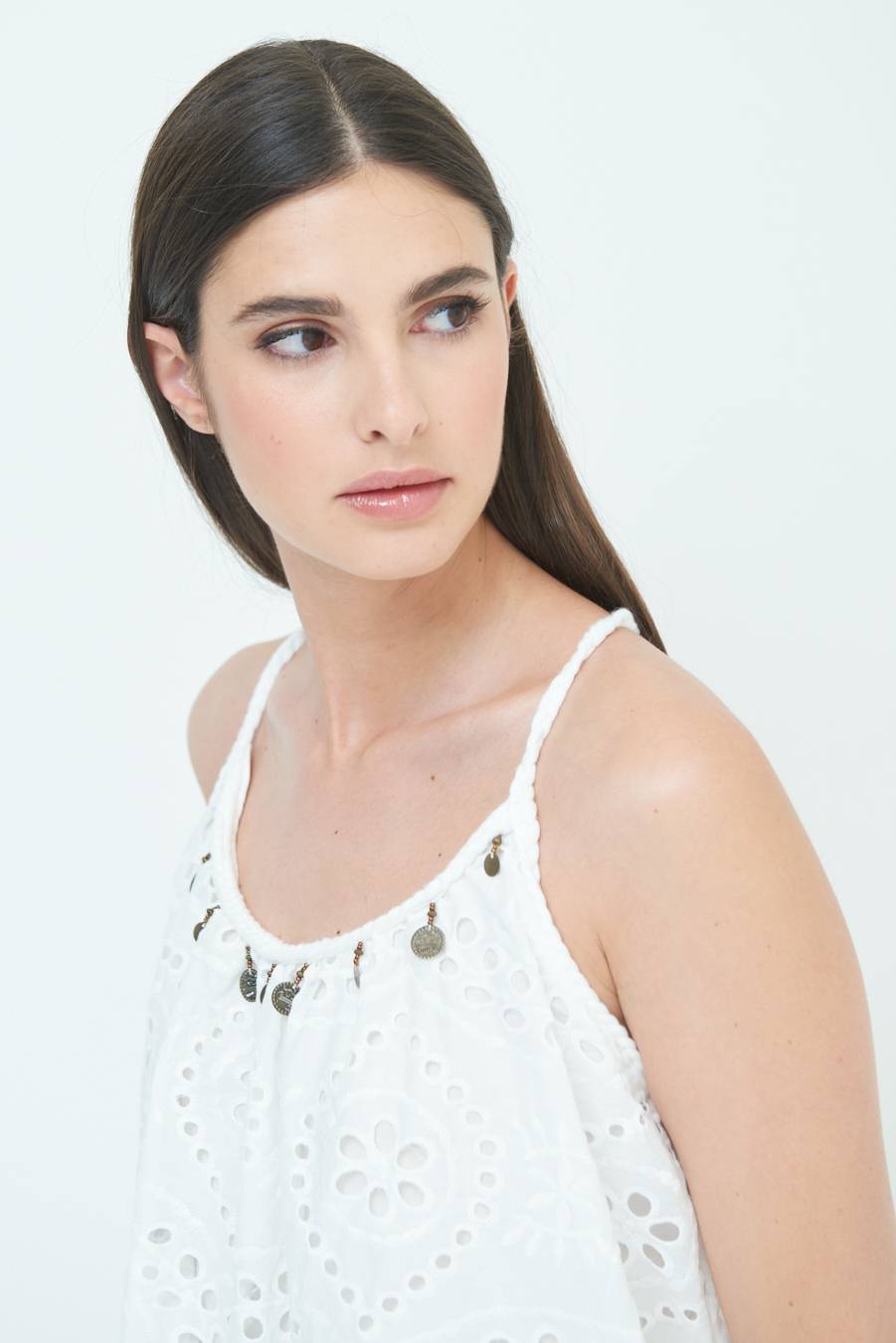 Kikisix ABITO SANGALLO CON MONETE BIANCO Online
