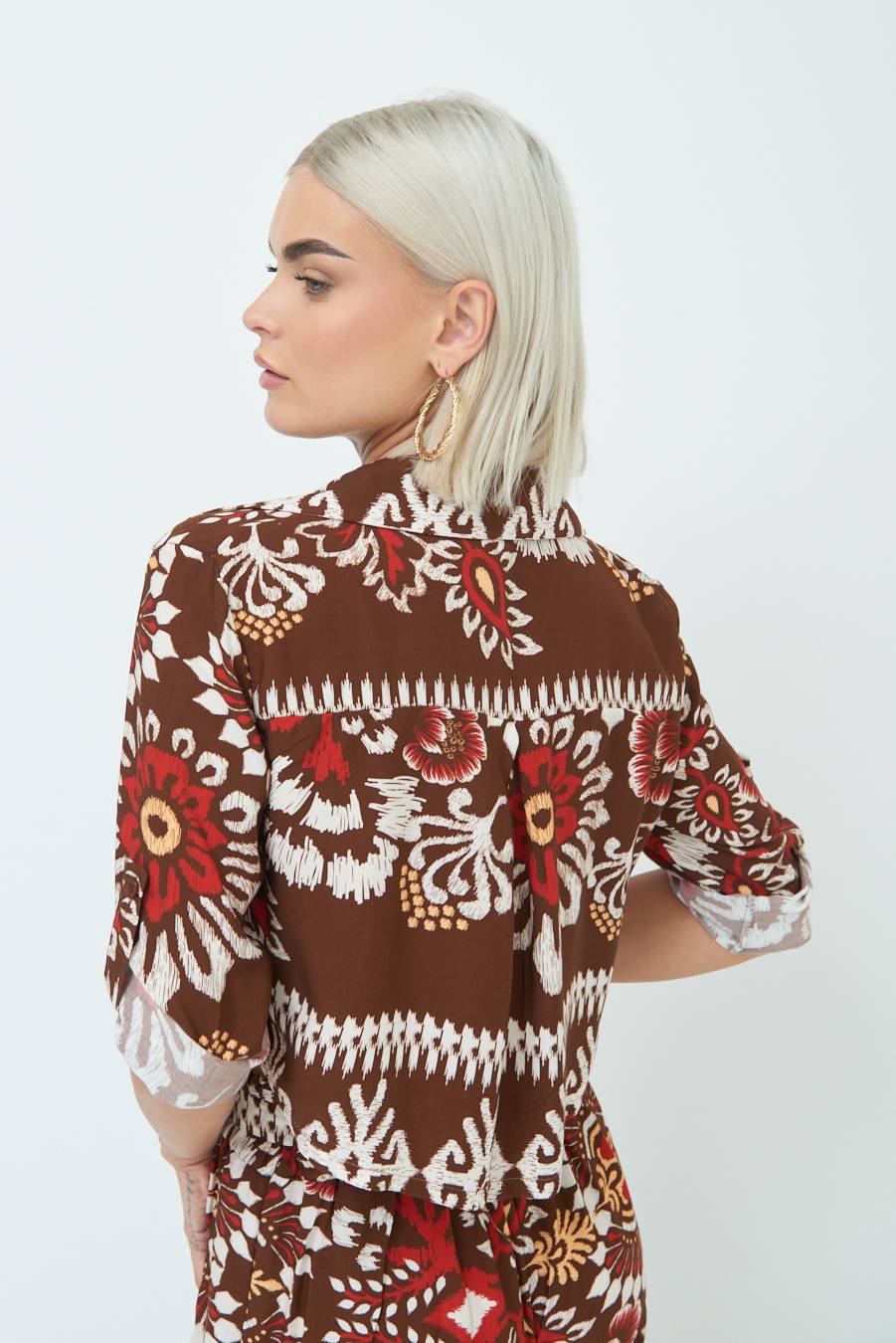 Kikisix CAMICIA CROP BALZA MORO Sconto di tempo limitato