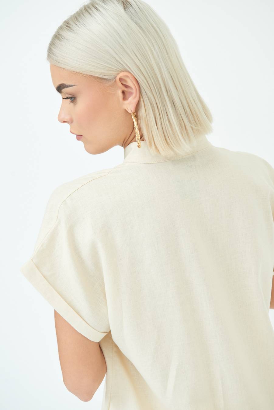 Kikisix CAMICIA MANICA ALETTA NATURALE Comprare a buon mercato