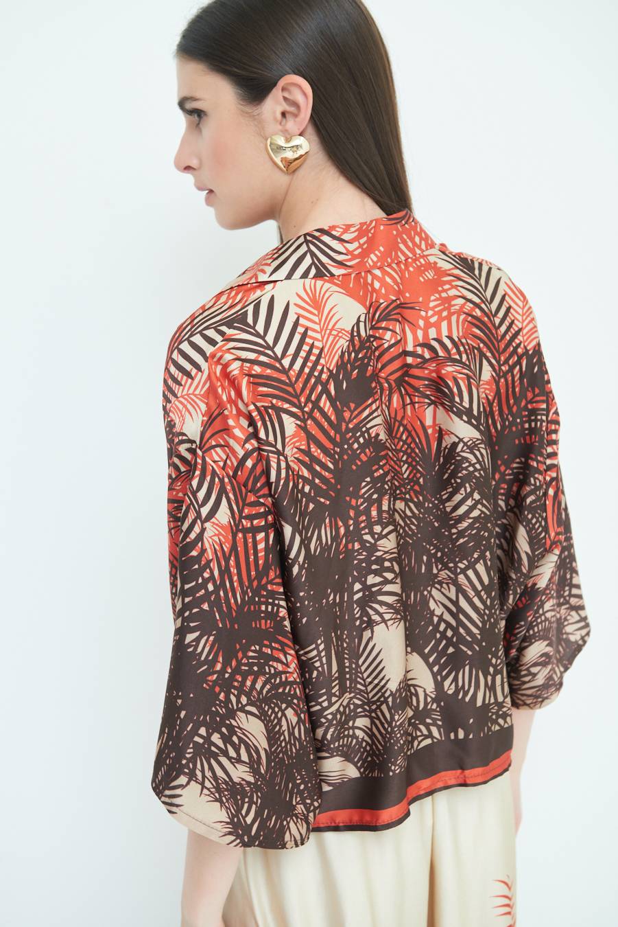 Kikisix CAMICIA FANTASIA BALZA MORO/ARANCIO Vendite stagionali