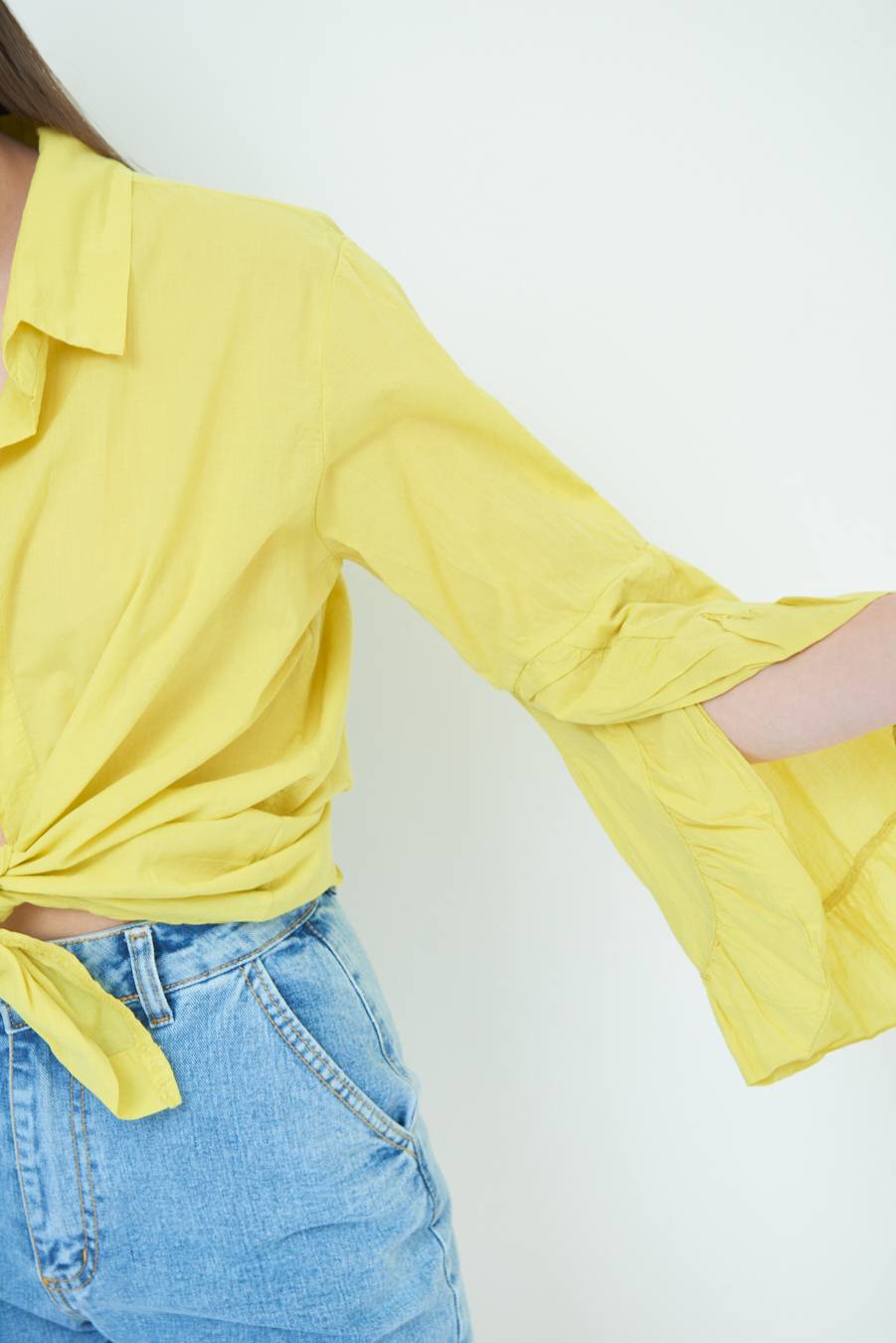 Kikisix CAMICIA MUSSOLA CON NODO LIMONE Black Friday