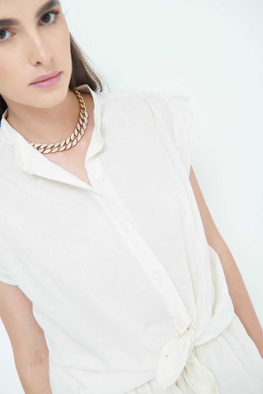 Kikisix CAMICIA SMANICATA CON NODO BURRO Online Outlet