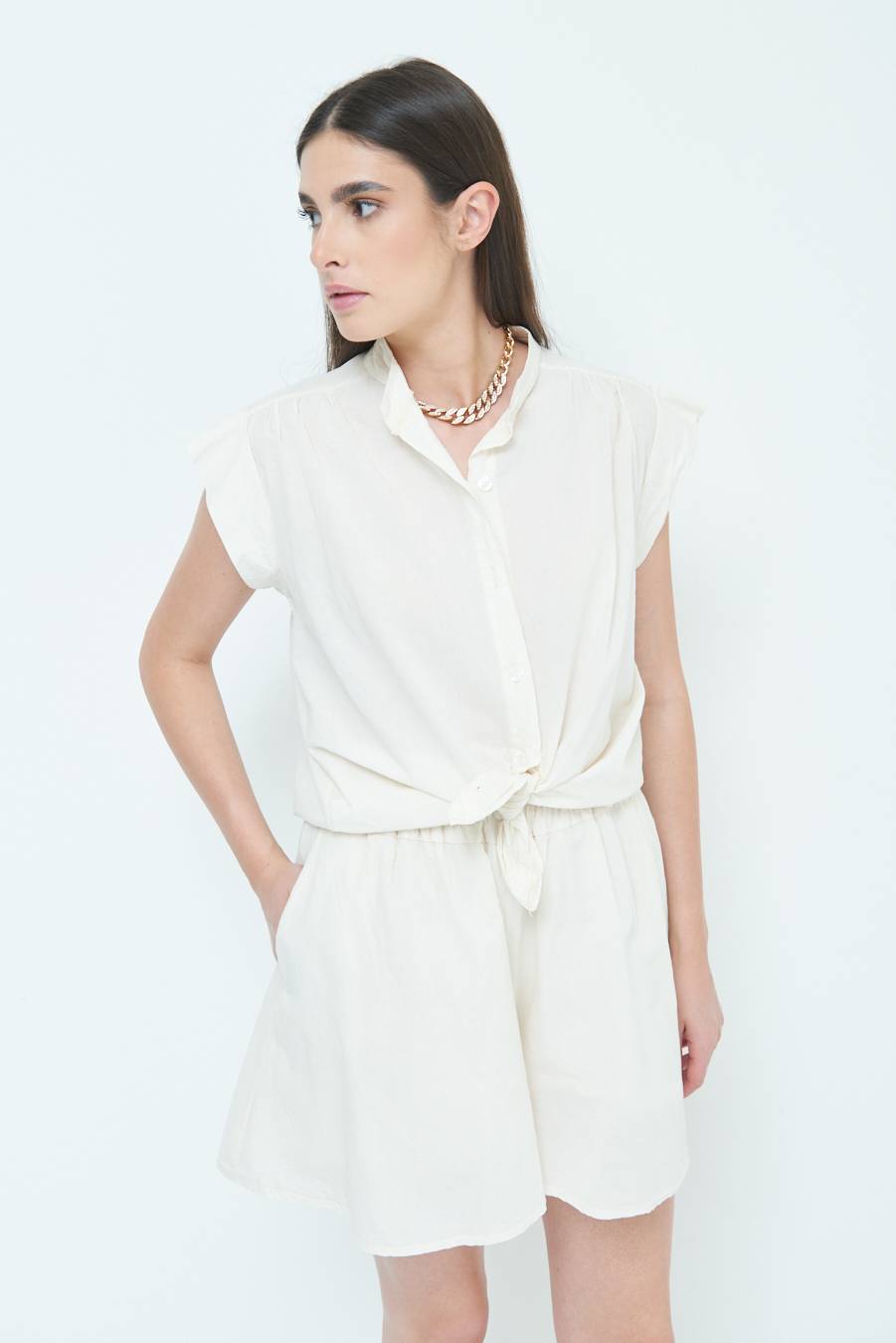 Kikisix CAMICIA SMANICATA CON NODO BURRO Online Outlet