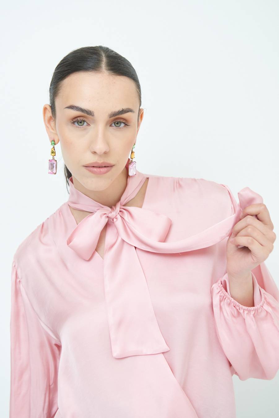 Kikisix CASACCA INCROCIO RASO VISCOSA ROSA Promozione temporanea