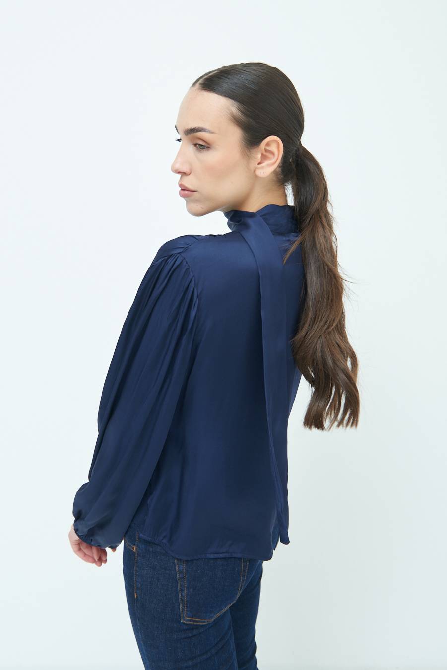 Kikisix CASACCA INCROCIO RASO VISCOSA BLU Only for today