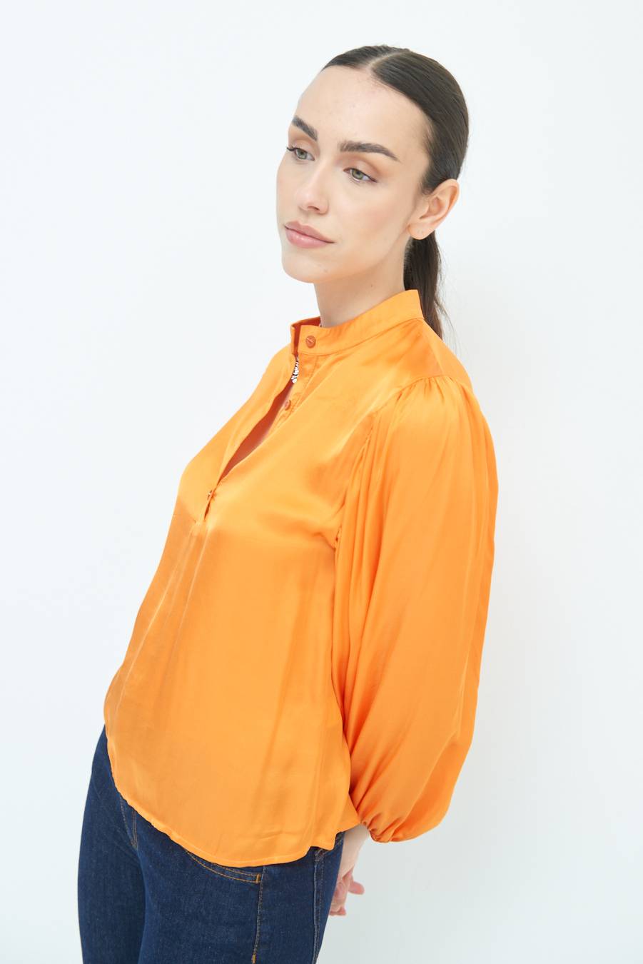 Kikisix CAMICIA POLO RASO VISCOSA MANDARINO Officina