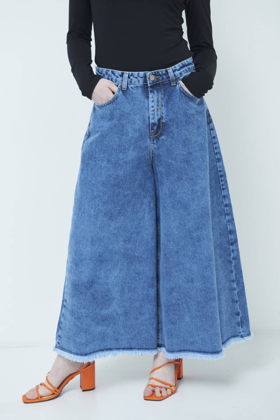 Kikisix PANTAGONNA MARMORIZZATO JEANS Economico