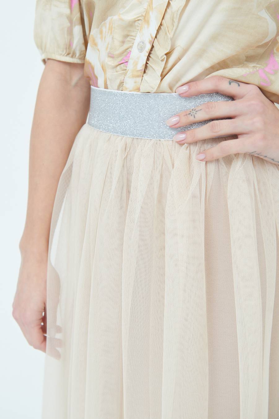 Kikisix GONNA TULLE BEIGE Comprare a buon mercato