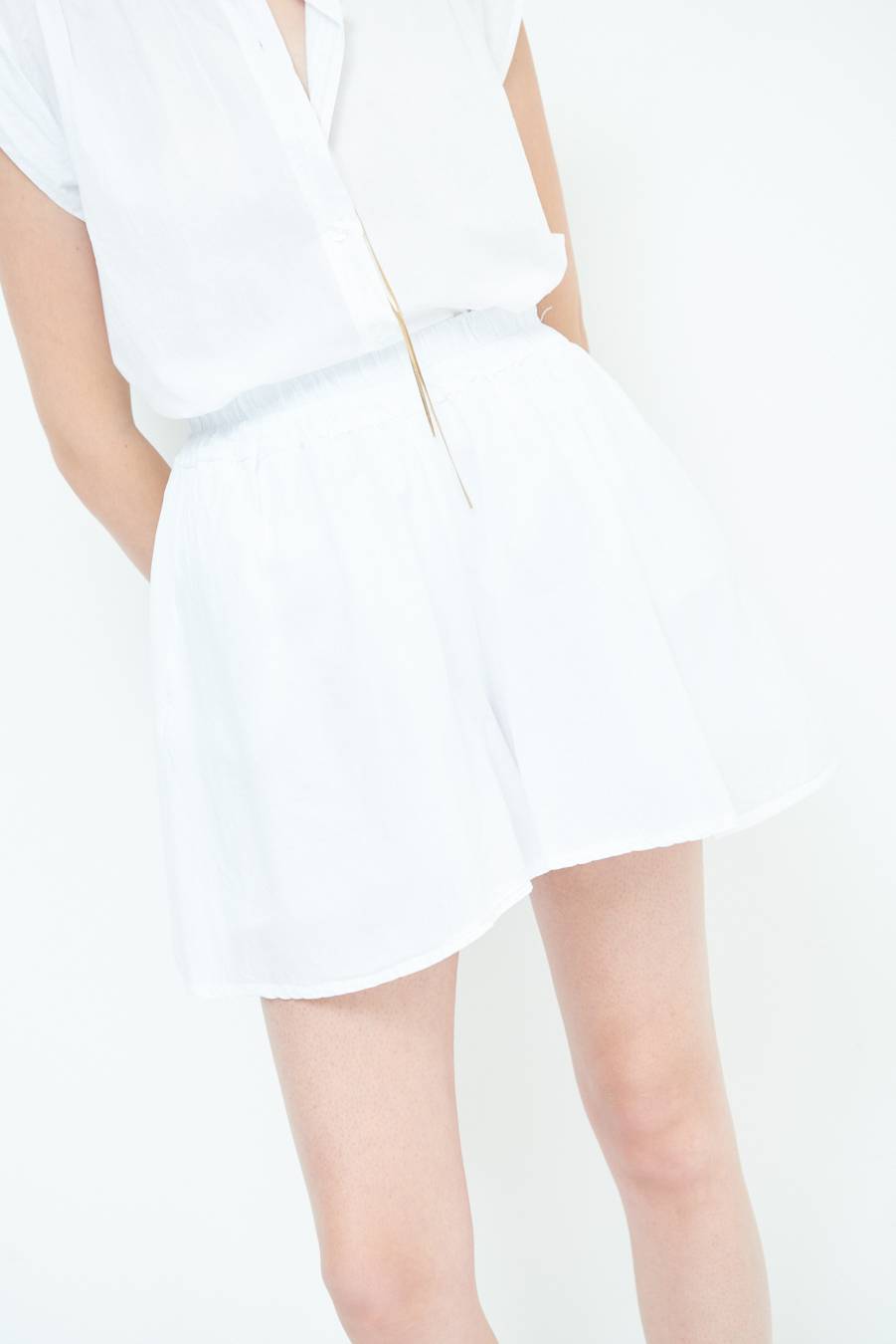 Kikisix SHORTS CON TASCHE BIANCO Officina