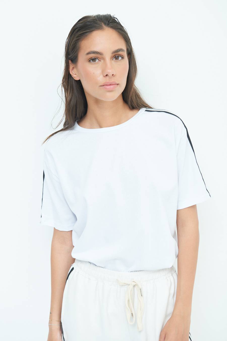 Kikisix T-SHIRT OVER CON COSTINA NERO Italy