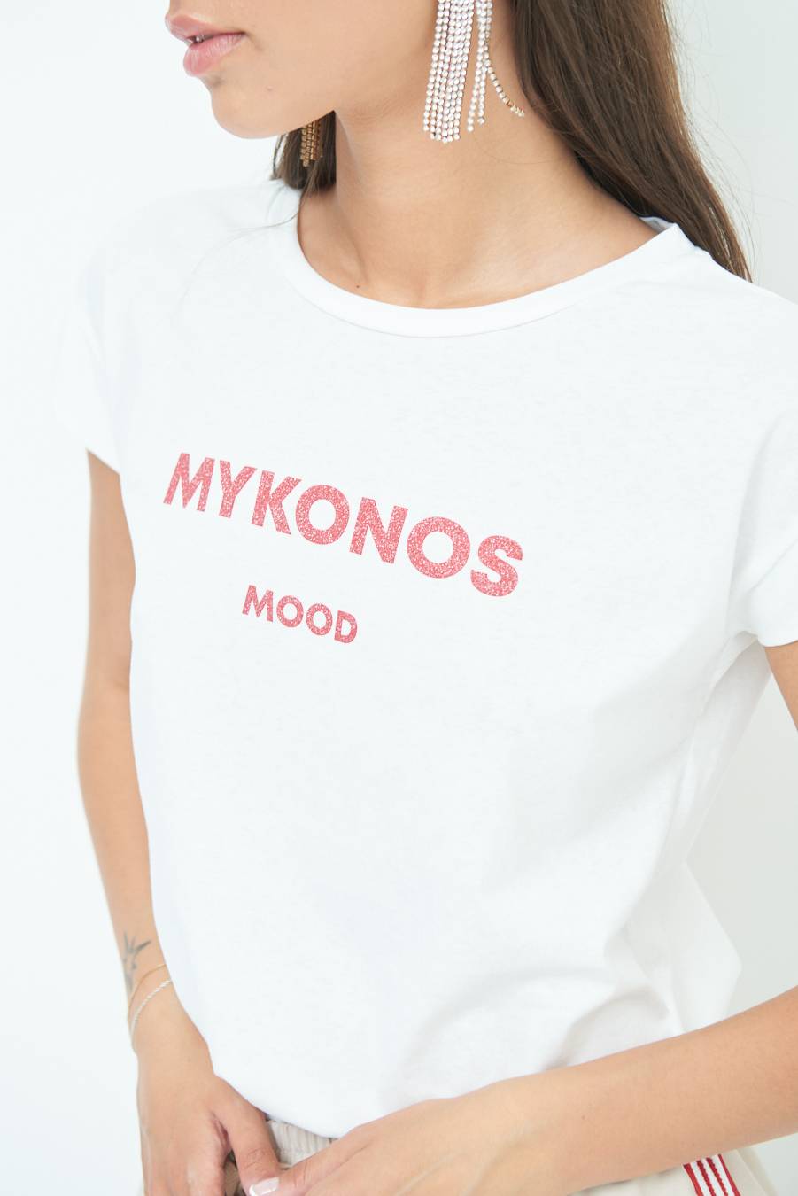 Kikisix T-SHIRT ''MYKONOS'' ROSSO Nuovo