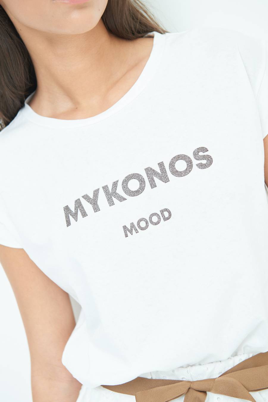 Kikisix T-SHIRT ''MYKONOS'' CIOCCOLATO Qualità