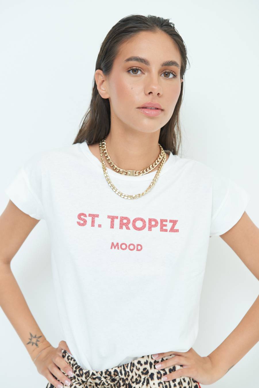 Kikisix T-SHIRT ''ST.TROPEZ'' ROSSO Spedizione Gratuita