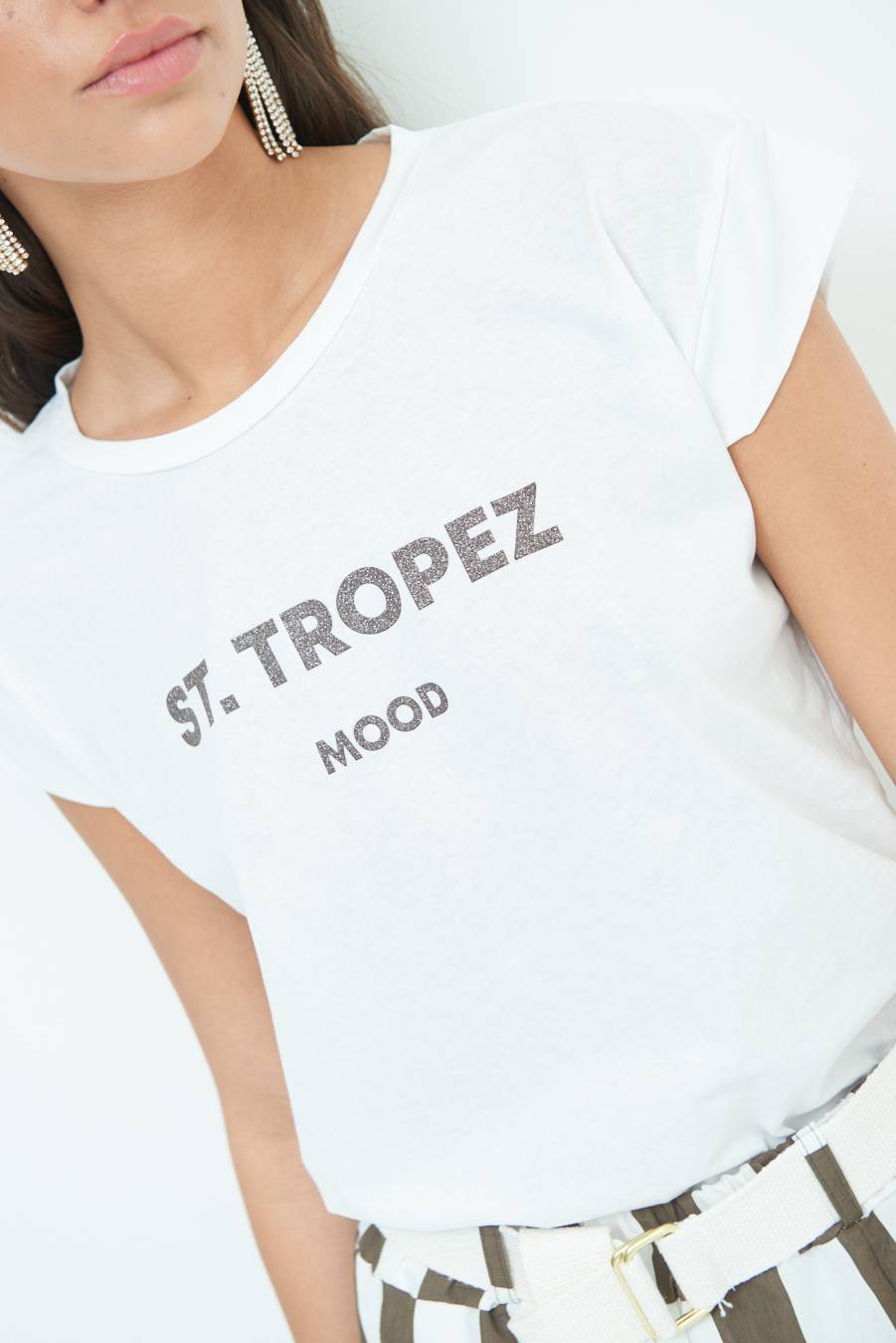 Kikisix T-SHIRT ''ST.TROPEZ'' CIOCCOLATO Pezzi Unici