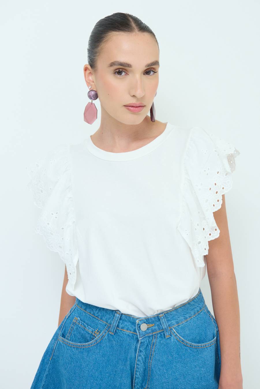 Kikisix T-SHIRT SANGALLO BIANCO Consegna Veloce
