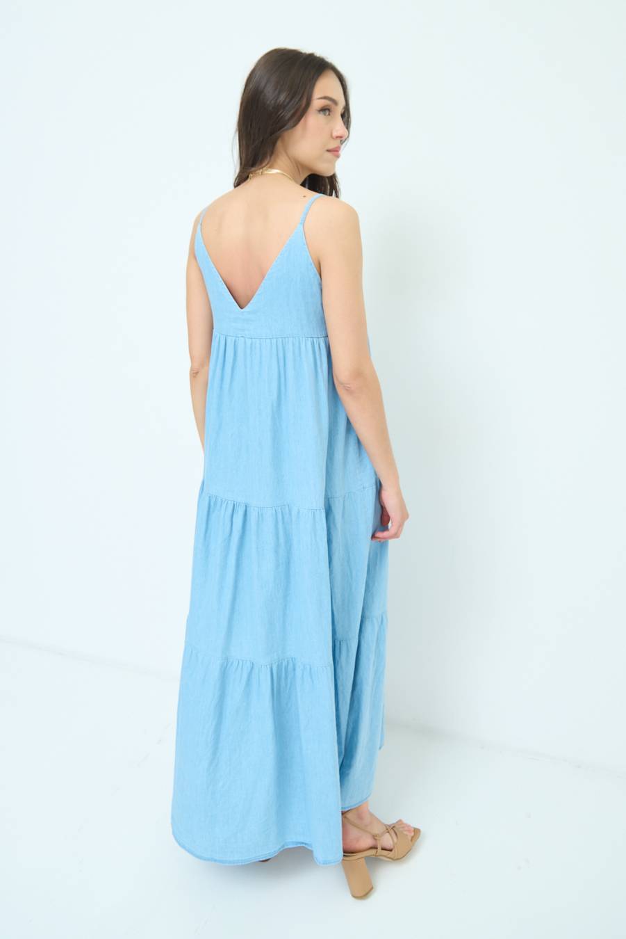 Kikisix ABITO AMPIA MAXI BLU CHIARO Offerta temporanea