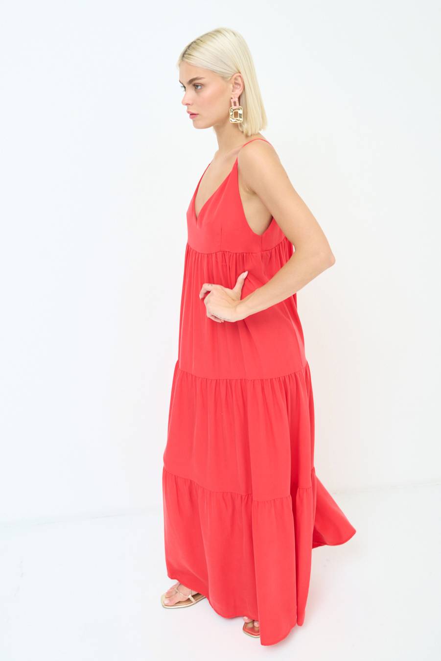 Kikisix ABITO AMPIO MAXI ROSSO Offerte esclusive