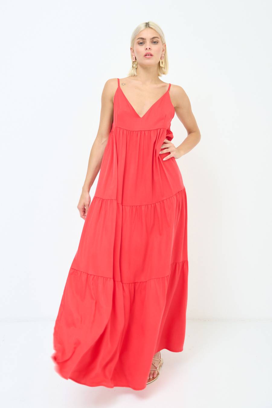 Kikisix ABITO AMPIO MAXI ROSSO Offerte esclusive