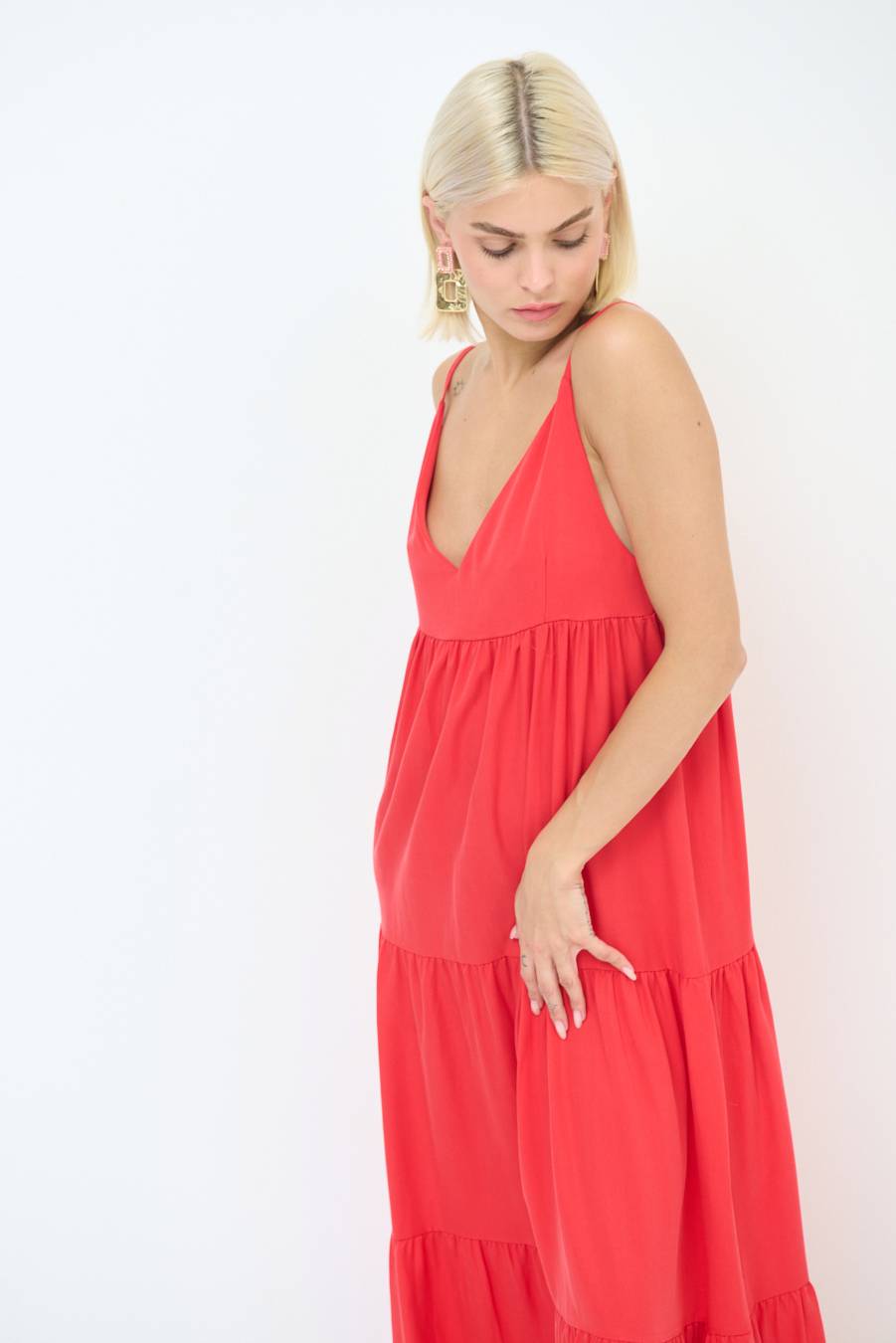 Kikisix ABITO AMPIO MAXI ROSSO Offerte esclusive