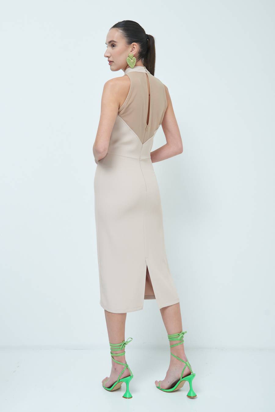 Kikisix VESTITO CADI+RETE CAMMELLO Discount Store per i nuovi prodotti