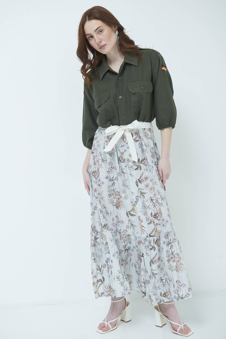 Kikisix ABITO GONNA FANTASIA VINTAGE GRIGIO Italy