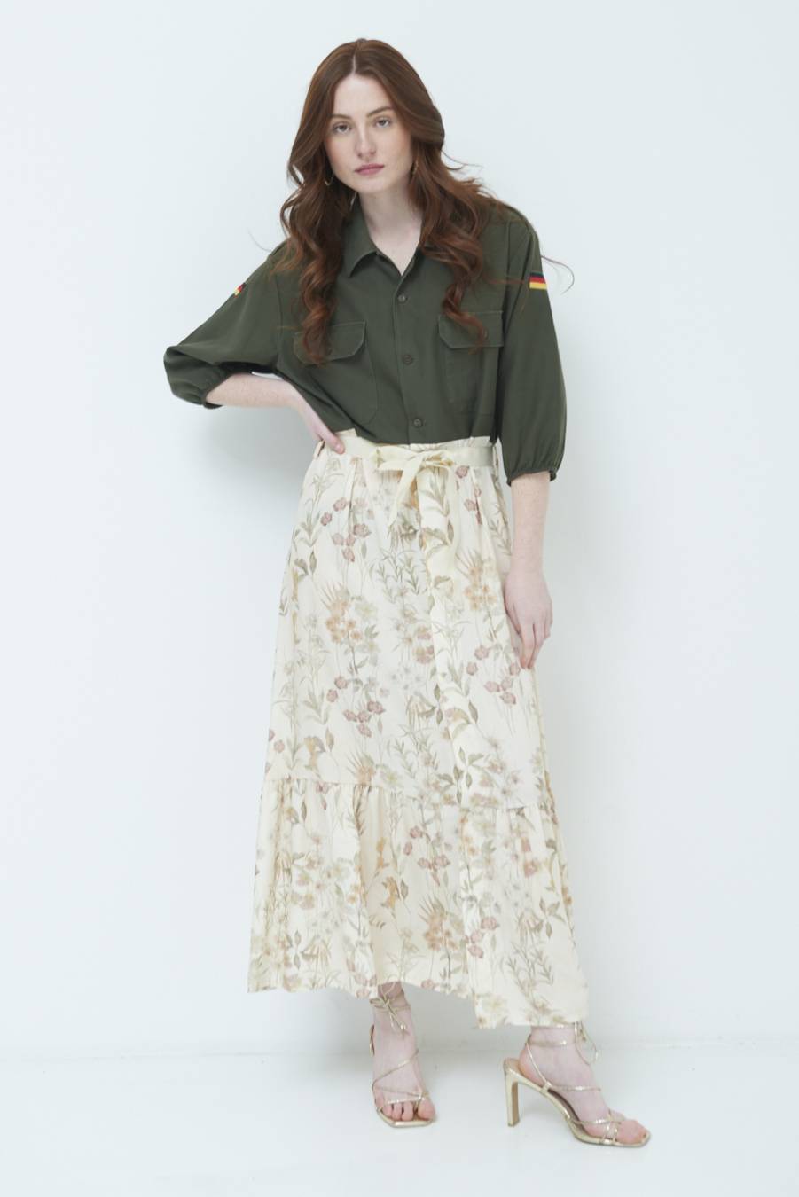 Kikisix ABITO GONNA FANTASIA VINTAGE BEIGE Italia