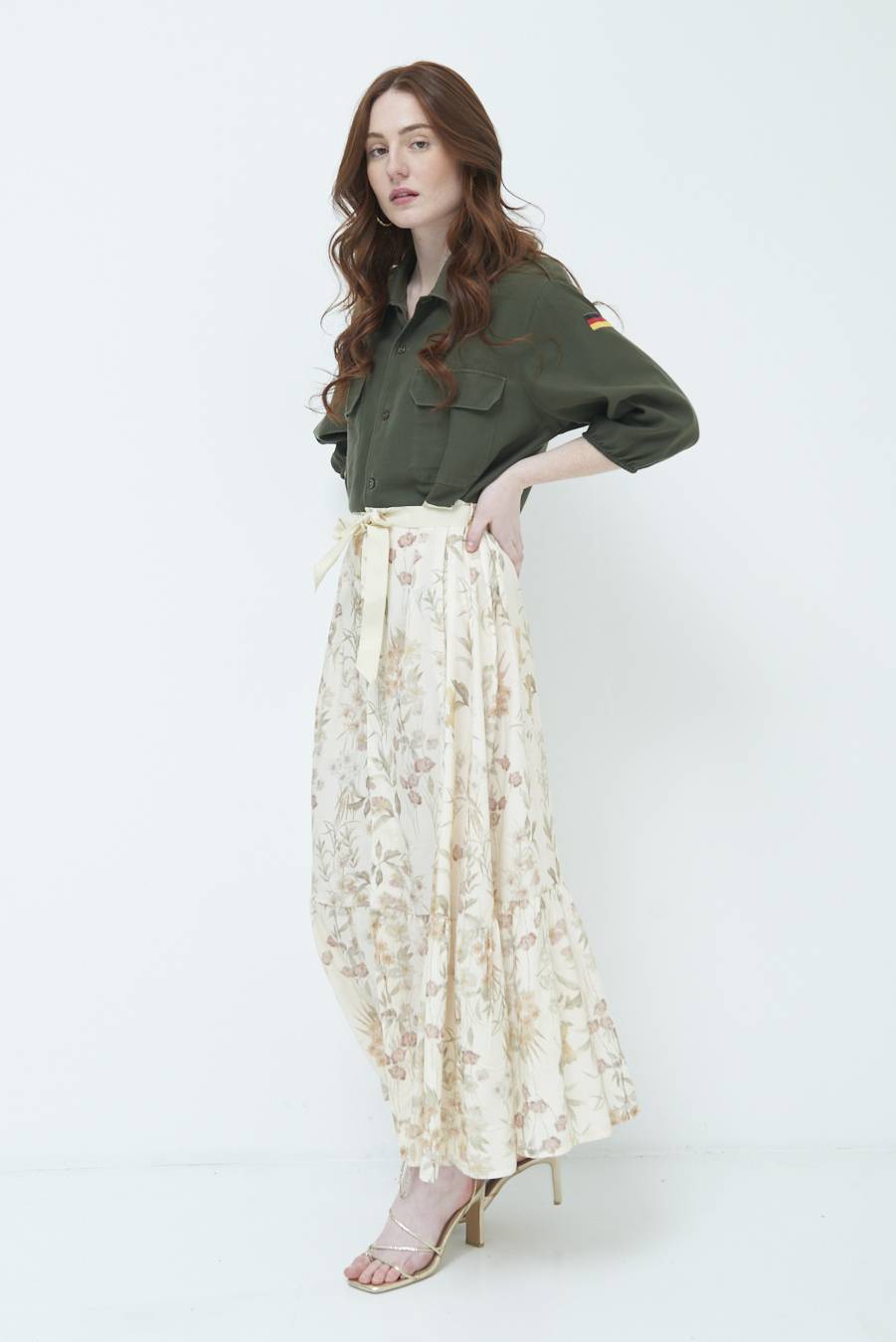 Kikisix ABITO GONNA FANTASIA VINTAGE BEIGE Italia