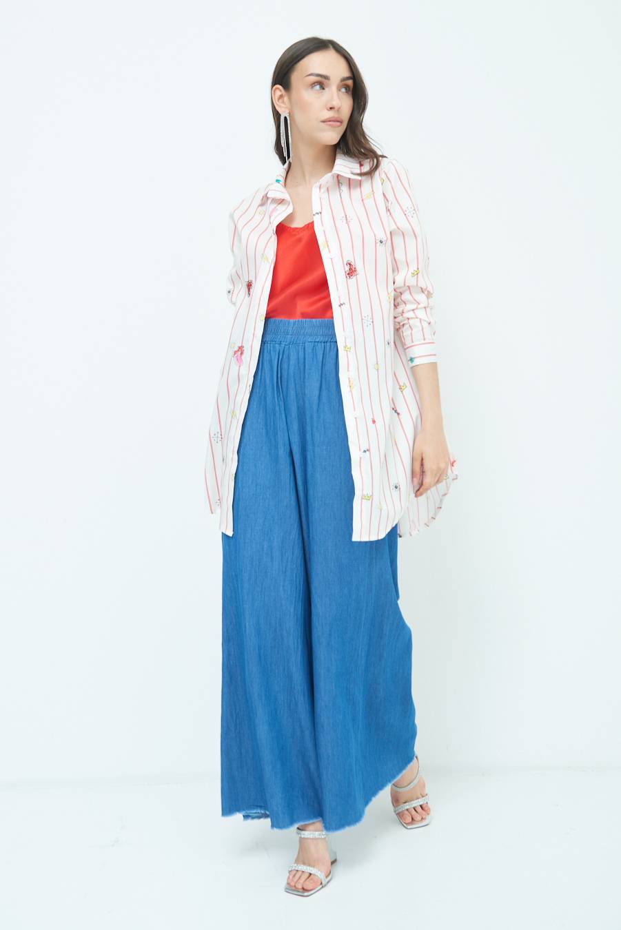 Kikisix CAMICIA ABITO FANTASIA ROSSO/BURRO Presa
