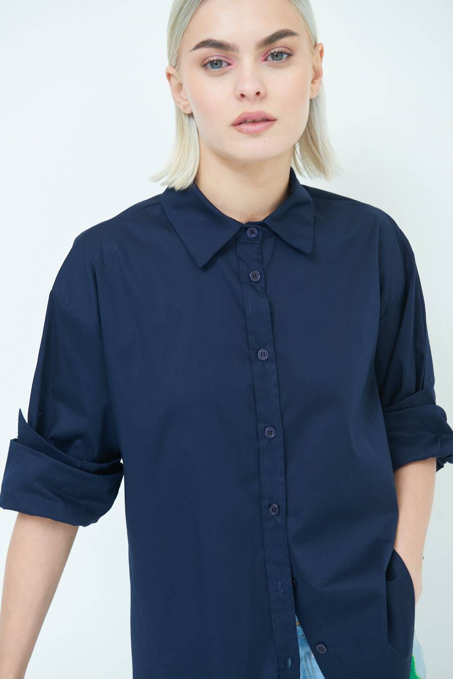 Kikisix CAMICIA MANICA AMPIA BLU Hotsell