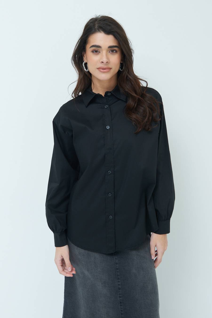 Kikisix CAMICIA MANICA AMPIA NERO Vendite Flash