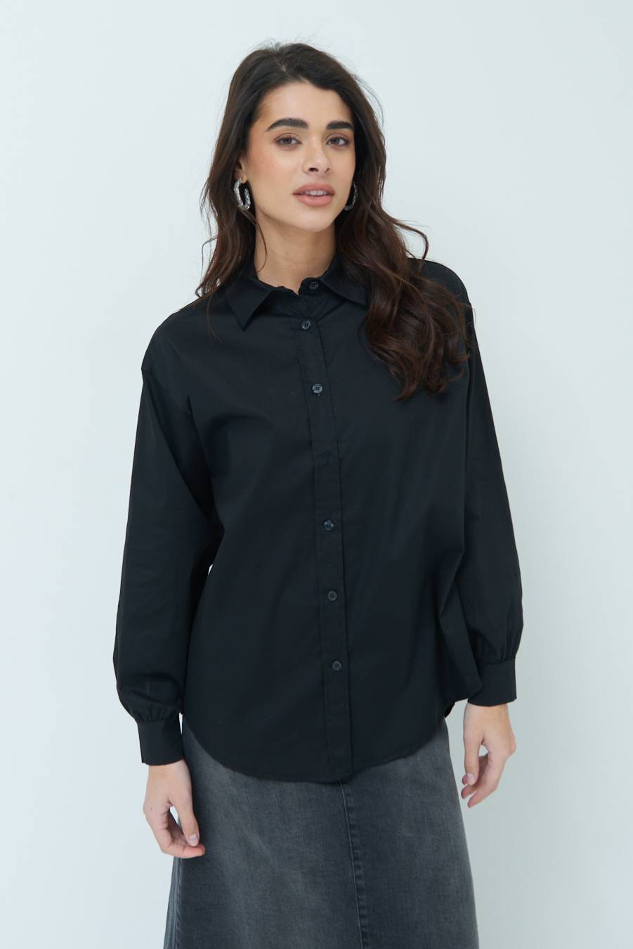 Kikisix CAMICIA MANICA AMPIA NERO Vendite Flash