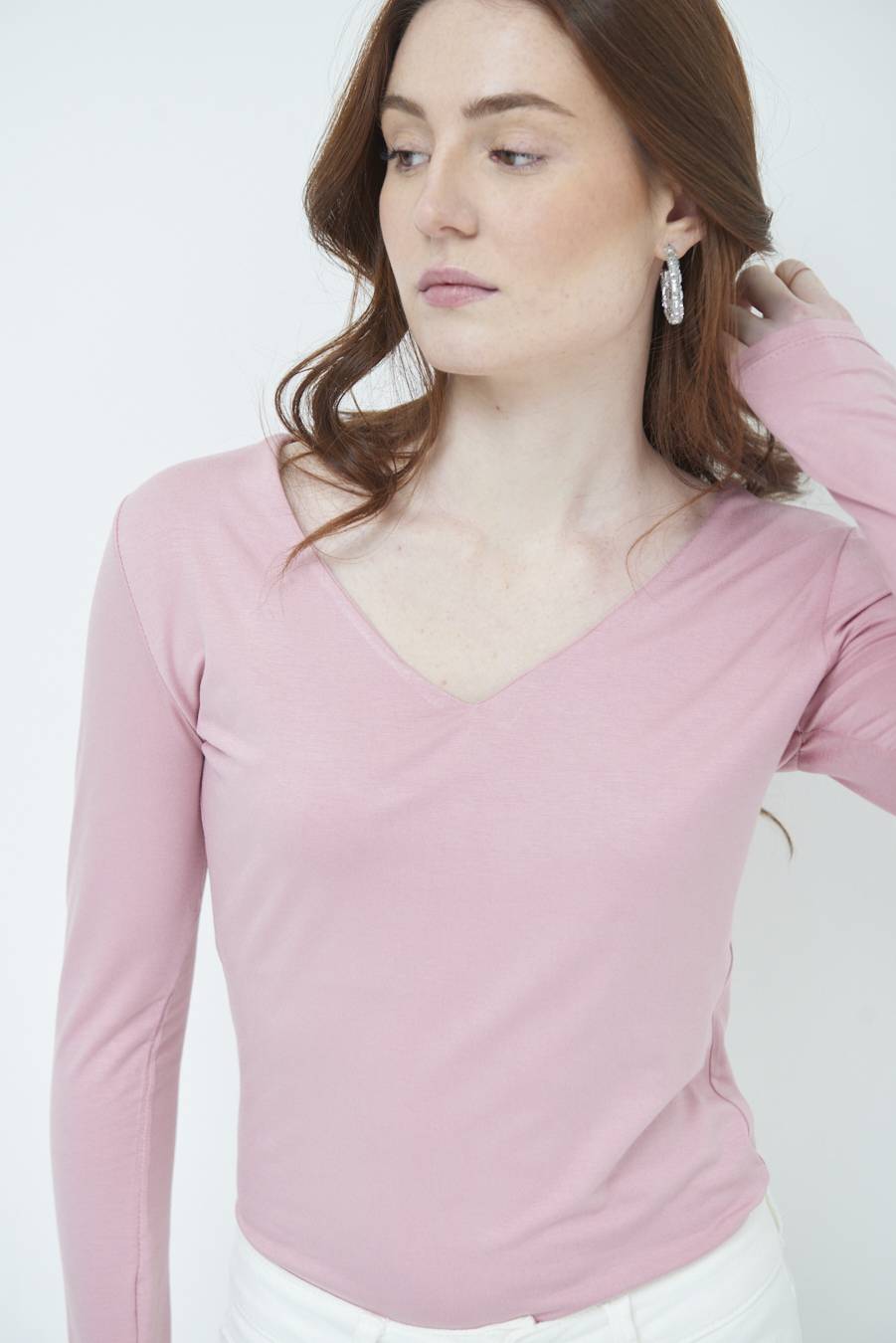 Kikisix BASICO SCOLLO V ROSA Offerta esclusiva