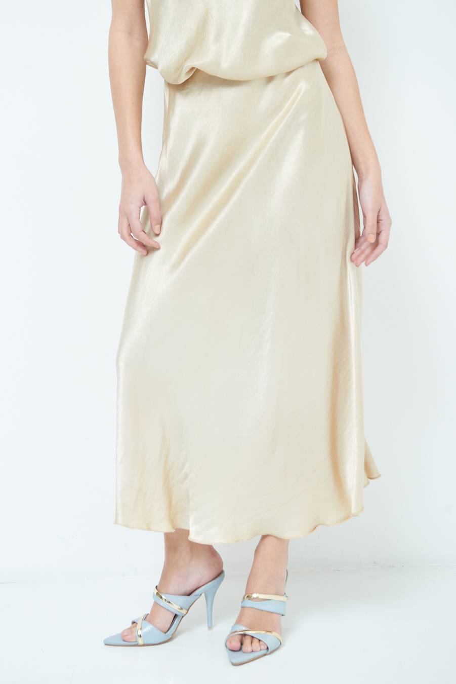Kikisix GONNA RASO VISCOSA ORO Super Saving Price