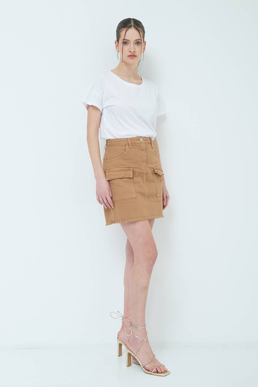 Kikisix MINIGONNA BEIGE Promozione temporanea
