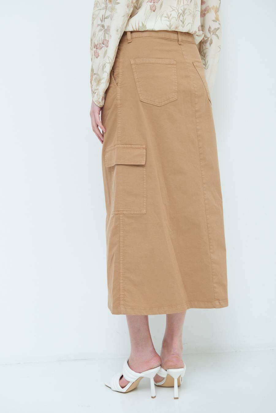 Kikisix GONNA CON TASCONI BEIGE Fino al 65% di sconto