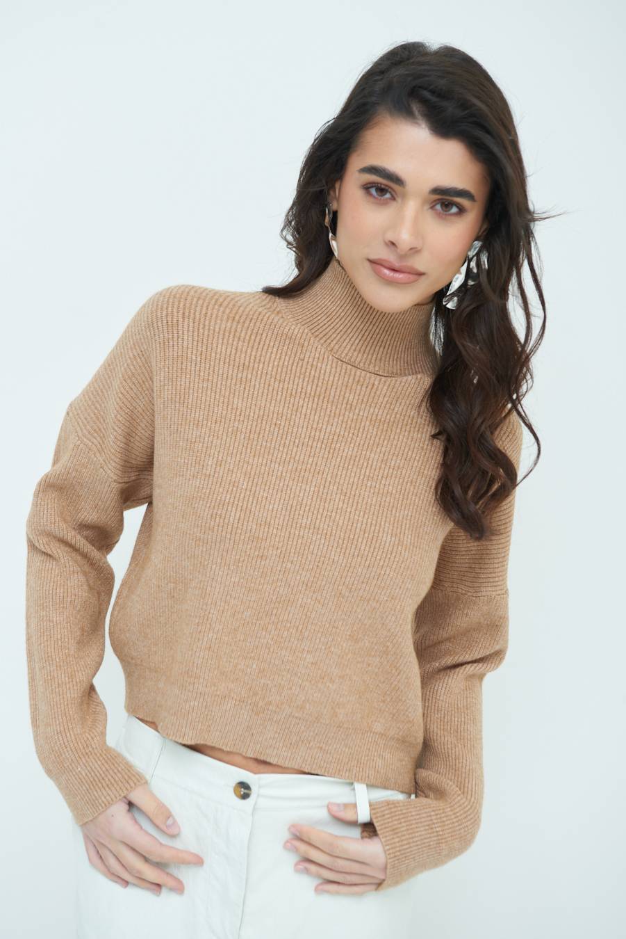 Kikisix MAGLIA COSTINA BUCO DAV. CAMMELLO 50% di sconto per tempo limitato