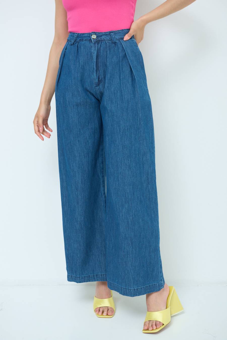 Kikisix PANTALONE CHAMBRAY PINCES JEANS Spedizione Gratuita