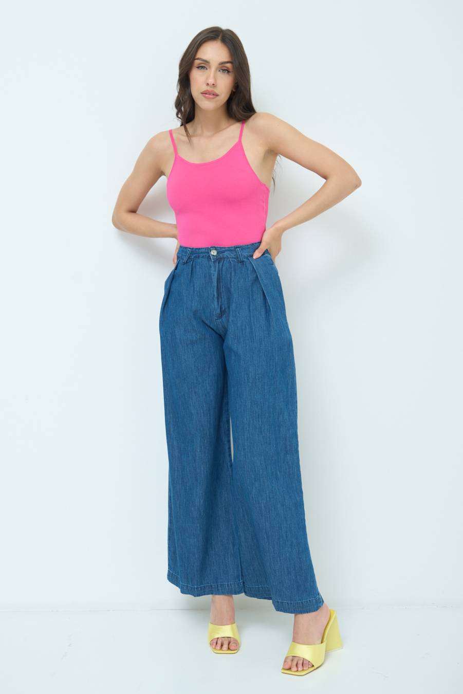 Kikisix PANTALONE CHAMBRAY PINCES JEANS Spedizione Gratuita