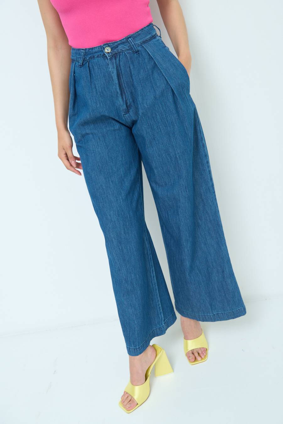 Kikisix PANTALONE CHAMBRAY PINCES JEANS Spedizione Gratuita