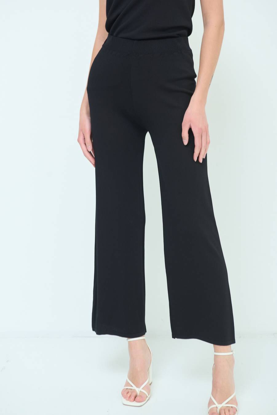 Kikisix PANTALONE PALAZZO MAGLIERIA NERO Convenienza