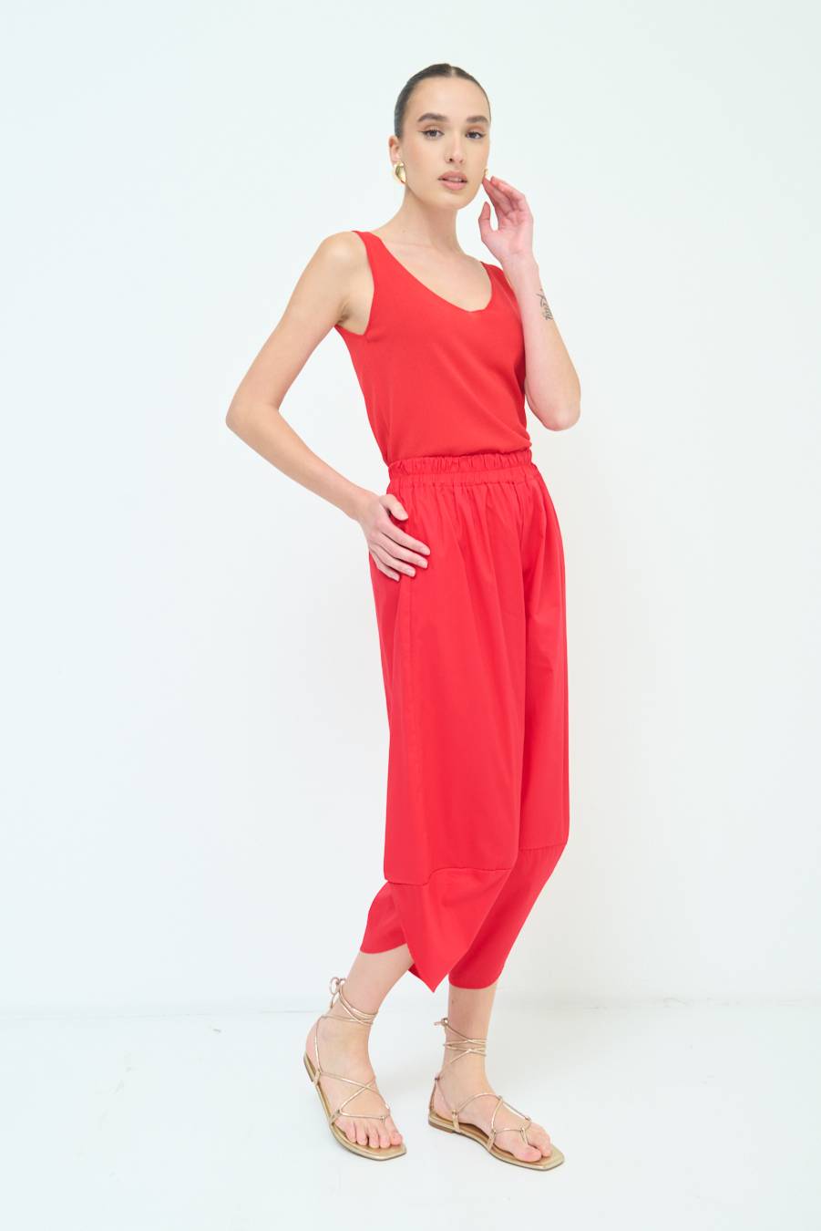 Kikisix PANTALONE OVER ROSSO Novità