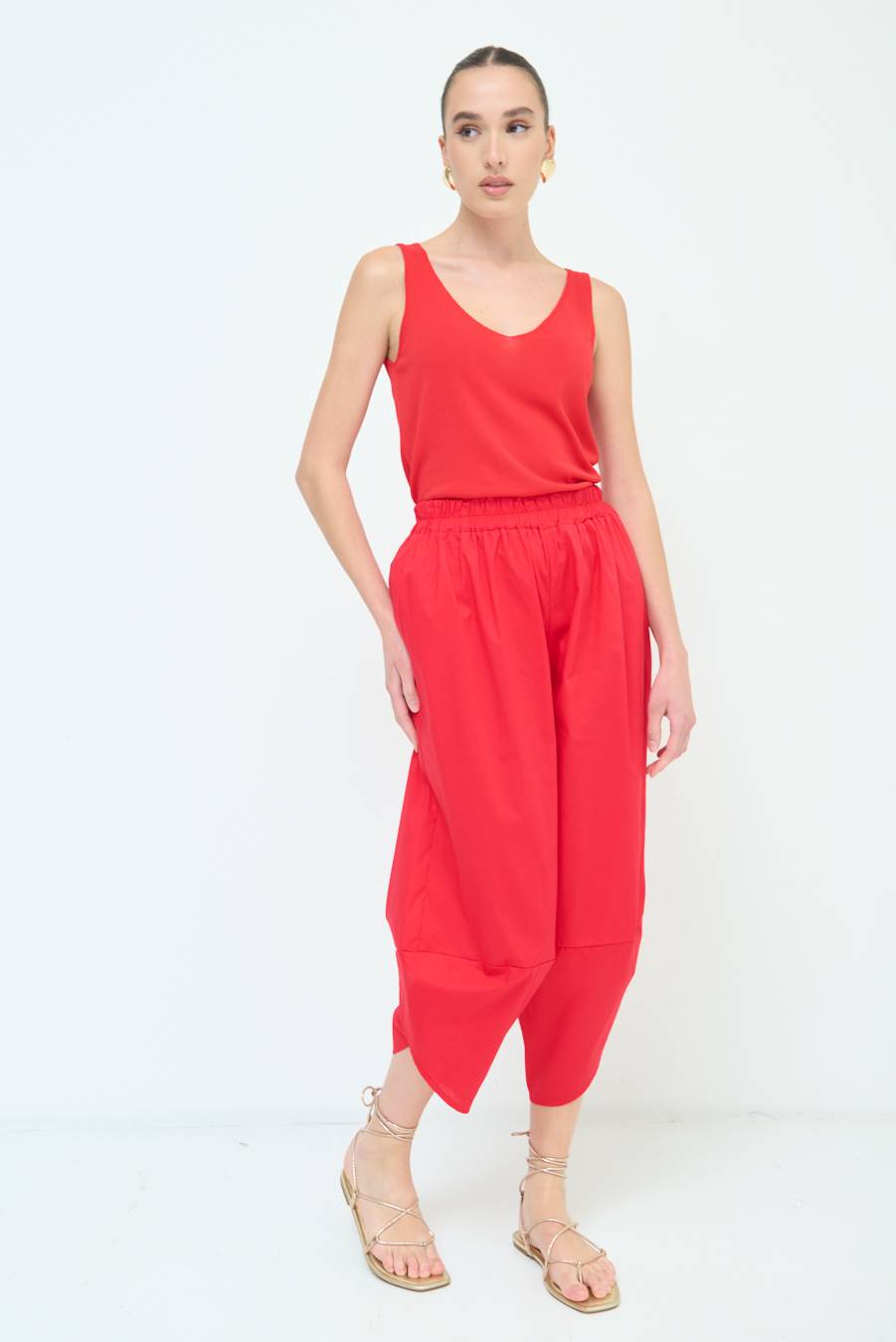 Kikisix PANTALONE OVER ROSSO Novità