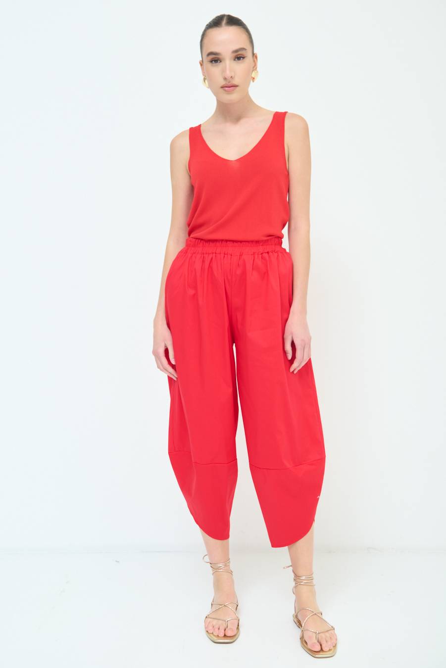 Kikisix PANTALONE OVER ROSSO Novità