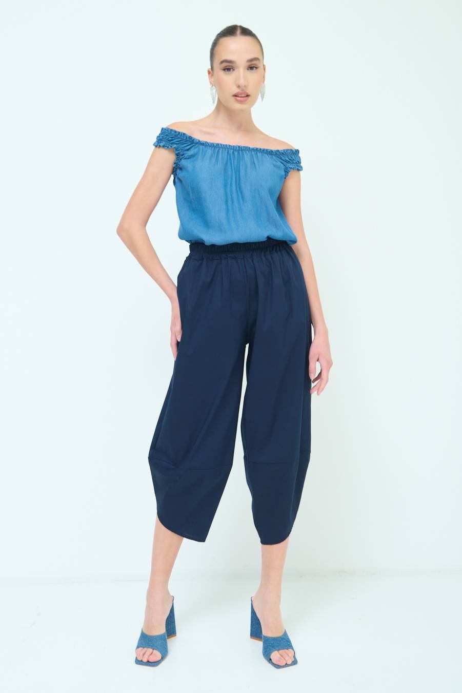 Kikisix PANTALONE OVER BLU Presa