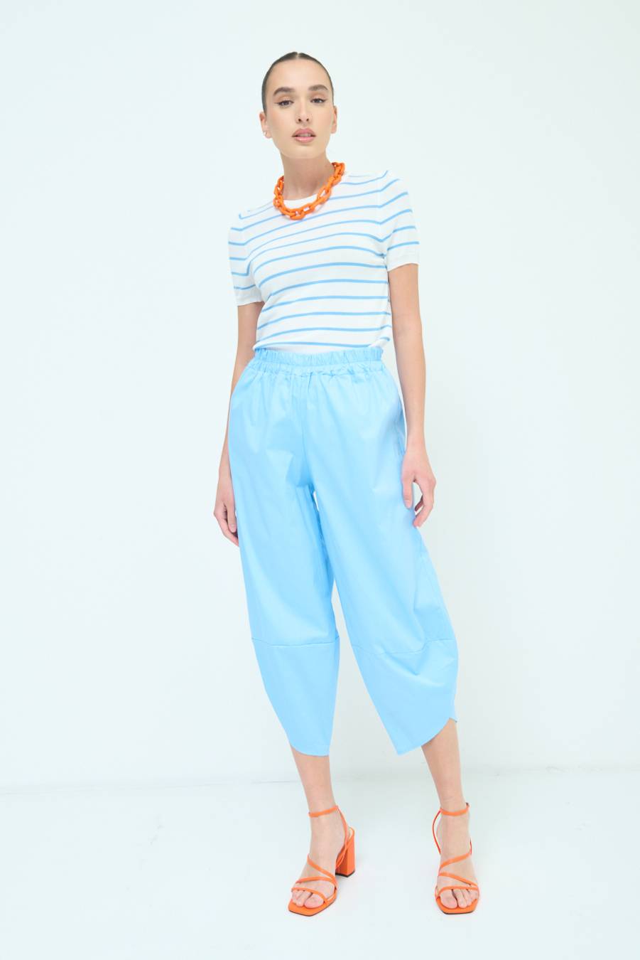 Kikisix PANTALONE OVER AZZURRO Offerta
