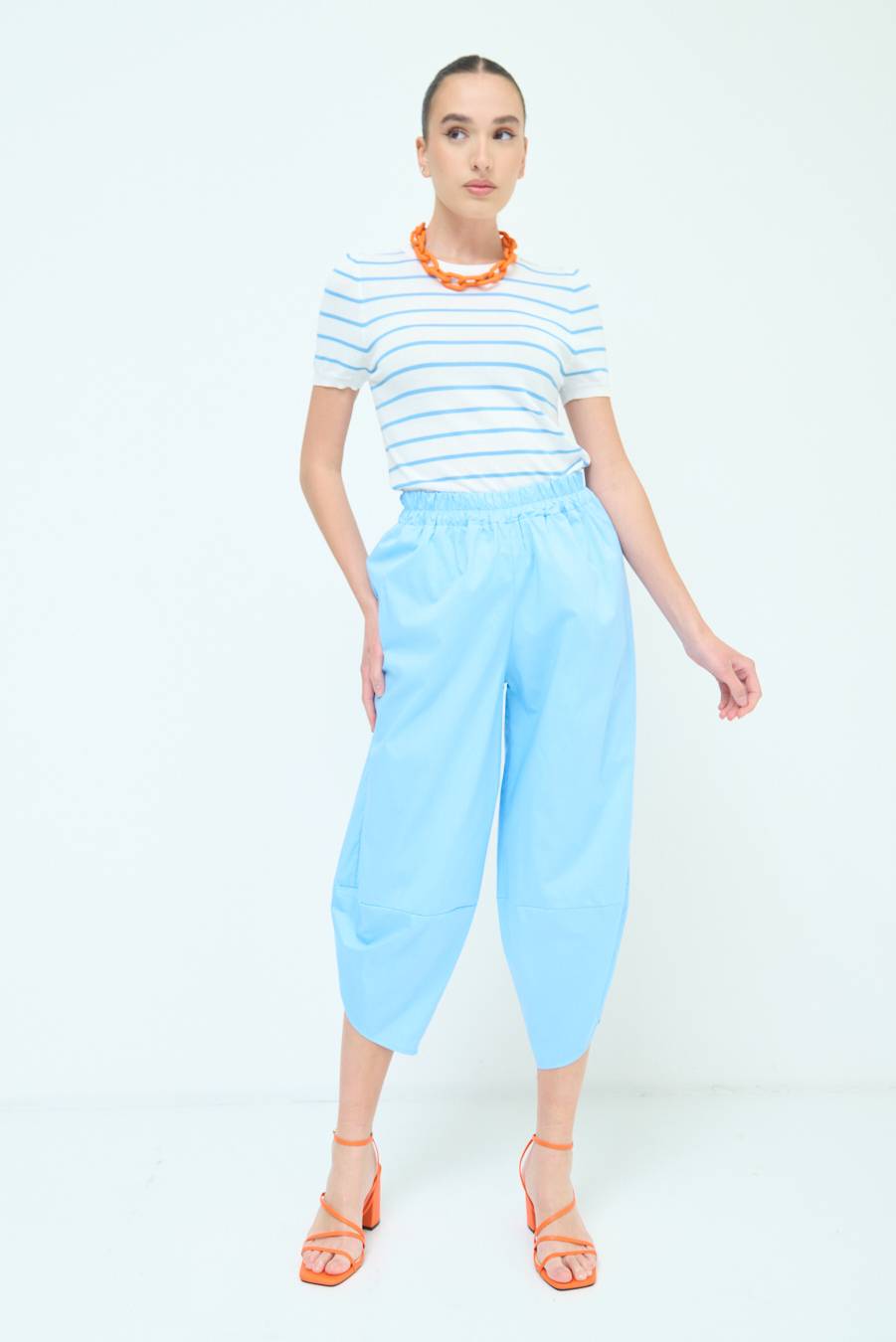 Kikisix PANTALONE OVER AZZURRO Offerta