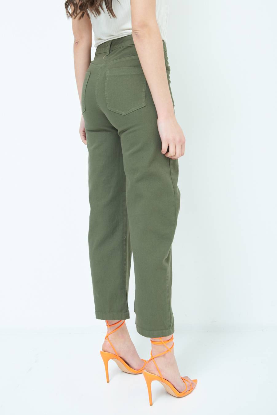 Kikisix PANTALONE LINEA UOVO VERDE MILITARE Economico