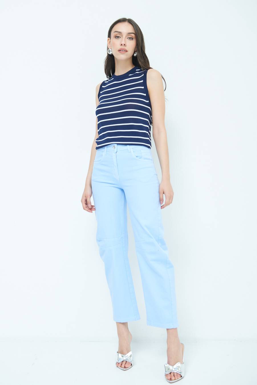 Kikisix PANTALONE LINEA UOVO CELESTE Outlet