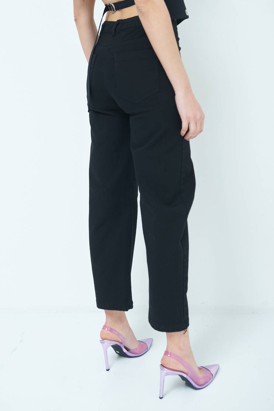 Kikisix PANTALONE LINEA UOVO NERO Saldi